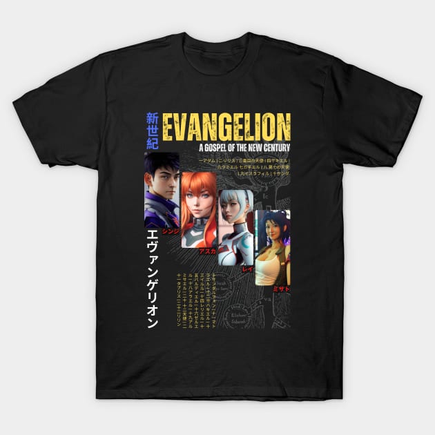 Evangelion Angels T-Shirt by AI-datamancer